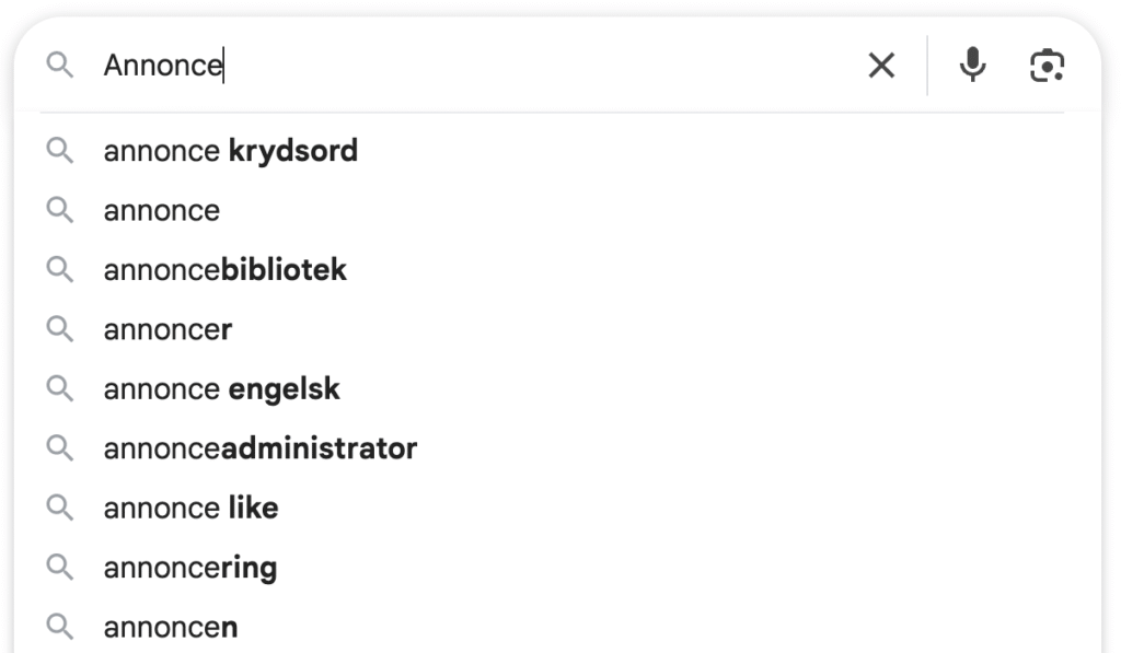 google search annonce